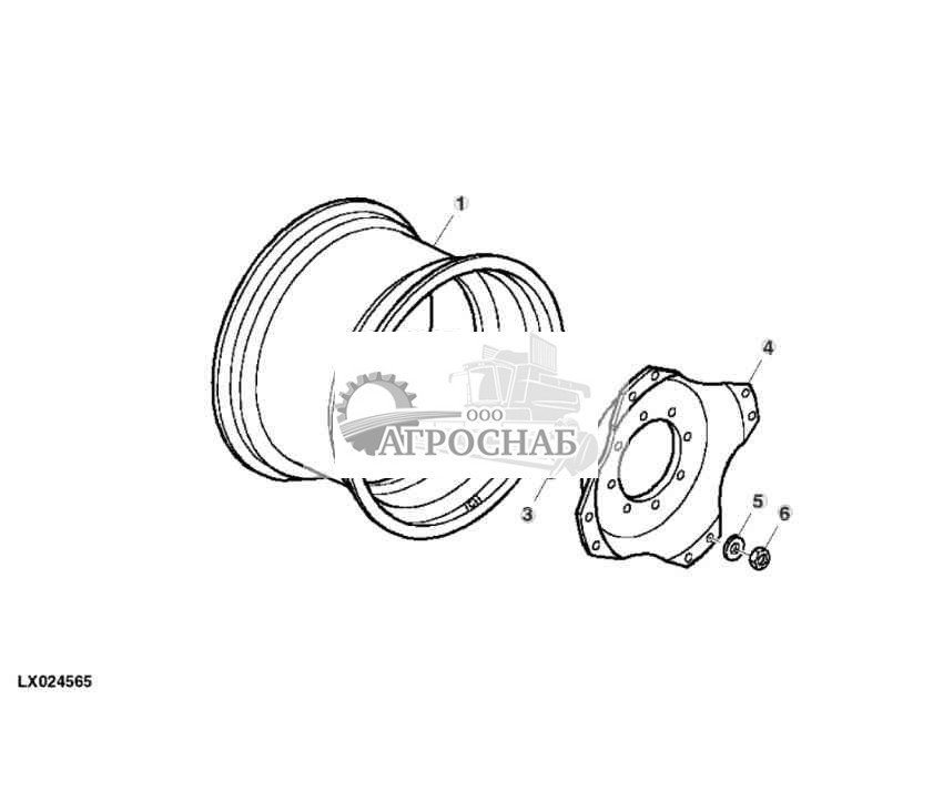 ПЕРЕДНИЕ КОЛЕСА (РЕГУЛИРУЕМАЯ КОЛЕСНАЯ КОЛЕЯ, ДИАМЕТР ОКРУЖНОСТИ БОЛТА 335 ММ) 